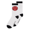 Naruto Shippuden Sase Symbol Crew Socks 3 Pack Male 39/42 Black/White CR206027NRT-39/42