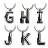 If Silver Metal Letter Keyring Personalised Alphabet Letters