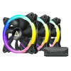 Antec Neon 120 Argb Pwm Case Fan 3 Pack Hydro Bearing 800-1600 Rpm Black 0-761345-40023-7