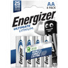 Energizer Ultimate AA Lithium Batteries Pack 4 E300795501
