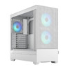 Fractal Design Pop Air Rgb White Tg Gaming Case W/ Clear Glass Window Atx Hexago FD-C-POR1A-01