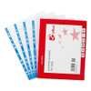 5 Star Office Punched Pocket Polypropylene Blue Strip Top Opening A4 Pack of 100 908358