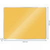 Leitz Cosy Magnetic Glass Whiteboard 60 x 40 cm Warm Yellow 70420019