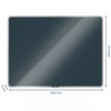 Leitz Cosy Magnetic Glass Whiteboard 80 x 60 cm Velvet Grey 70430089