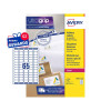 Avery Laser Mini Label 38X21mm 65 Per A4 Sheet White Pack 16250 Labels L7651-250 L7651-250