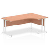 Impulse 1800Mm Right Crescent Desk Beech Top White Cantilever Leg MI001878 I001878 Impulse 1800Mm Right Crescent Desk Beech Top White Cantilever Leg MI001878 I001878