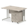 Impulse Cantilever Straight Office Desk W1200 X D800 X H730mm Grey Oak Finish Wh I003798 Impulse Cantilever Straight Office Desk W1200 X D800 X H730mm Grey Oak Finish Wh I003798