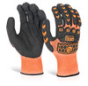 Beeswift Glovezilla Foam Nitrile Coated Gloves Orange Size M GZ65ORM