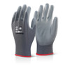 Beeswift Pu Coated Gloves Grey Size L PUGGYL