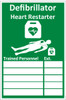 Click Medical Aed Trained Personnel Sign Rigid Plastic Green Size 20X30CM CM1327