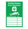 Click Medical Aed Trained Personnel Sign Rigid Plastic Green Size 20X30CM CM1327