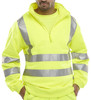 Beeswift Essential Quarter Zip Sweatshirt Hi-Vis Jumper Saturn Yellow Size XXXL BSZSSENSYXXXL
