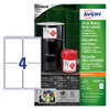 Avery B3483-50 Ultra Resistant Labels 50 sheets - 4 Labels per Sheet AVERYB3483 Avery B3483-50 Ultra Resistant Labels 50 sheets - 4 Labels per Sheet AVERYB3483