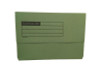 Valuex Document Wallet Manilla Foolscap Half Flap 250Gsm Green Pack 50 45914DENT