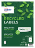Avery LR7163-15 Recycled Address Labels 100 sheets - 14 Labels per Sheet LR716315