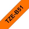 Brother TZEB51 Tape Black on Flu Orange 24mm TZEB51