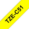 Brother TZEC51 Tape Black on Flu Yellow 24mm TZEC51