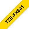 Brother TZEFX641 Tape Black on Yellow 18mm TZEFX641