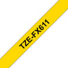 Brother TZEFX611 Tape Black on Yellow 6mm TZEFX611