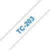 Brother TC203 Gloss Laminat 12mm. Blue/White TC203
