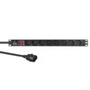 Lanview LVR-2MSCH-SW-C13-8 19'' rack mount power strip. LVR-2MSCH-SW-C13-8