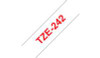 Brother TZE242 Tape Red on White 18mm TZE242