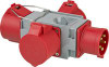 Brennenstuhl 1081670 Power Plug Adapter Grey. Red 1081670