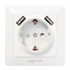 LogiLink PA0162 Socket-Outlet 2 X Usb + Cee PA0162