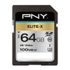 PNY P-SD64GU3100EX-GE Elite-X 64 Gb Sdxc Uhs-I P-SD64GU3100EX-GE