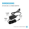 HP 1P3K6AA 65W USB-C LC Power Adapter 1P3K6AA