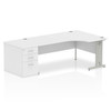 Dynamic Impulse 1800Mm Right Crescent Desk White Top Silver Cable Managed Leg Wo I000674 Dynamic Impulse 1800Mm Right Crescent Desk White Top Silver Cable Managed Leg Wo I000674