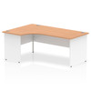 Dynamic Impulse 1800Mm Left Crescent Desk Oak Top White Panel End Leg TT000035 TT000035 Dynamic Impulse 1800Mm Left Crescent Desk Oak Top White Panel End Leg TT000035 TT000035