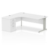 Dynamic Impulse 1800Mm Left Crescent Desk White Top Silver Cable Managed Leg Wor I000638 Dynamic Impulse 1800Mm Left Crescent Desk White Top Silver Cable Managed Leg Wor I000638