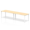 Dynamic Evolve Plus 1200Mm Single Row 2 Person Desk Maple Top Silver Frame BE379 BE379 Dynamic Evolve Plus 1200Mm Single Row 2 Person Desk Maple Top Silver Frame BE379 BE379