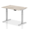 Dynamic Air 1200 X 800Mm Height Adjustable Desk Grey Oak Top Silver Leg HA01161 HA01161 Dynamic Air 1200 X 800Mm Height Adjustable Desk Grey Oak Top Silver Leg HA01161 HA01161