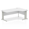 Dynamic Impulse 1800Mm Right Crescent Desk White Top Silver Cable Managed Leg I0 I000494 Dynamic Impulse 1800Mm Right Crescent Desk White Top Silver Cable Managed Leg I0 I000494