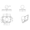RAM Mounts RAM-B-345U UNPKD RAM RESERVOIR COVER RAM-B-345U