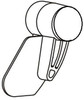 Zebra 105934-048 Cover. Hinge. right and left 105934-048
