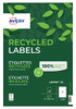 Avery LR7165-15 Recycled Parcel Labels 100 sheets - 8 Labels per Sheet LR716515