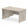 Dynamic Impulse 1400 X 800Mm Straight Desk Grey Oak Top Panel End Leg With 1 X 2 I003451 Dynamic Impulse 1400 X 800Mm Straight Desk Grey Oak Top Panel End Leg With 1 X 2 I003451