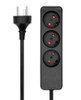 ProXtend K3-KIT10B Danish Power Strip 3-way 10M K3-KIT10B