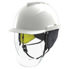 Msa V-Gard 950 Electrician Safety Helmet With Face Shield White/Grey MSAGVF1A-80AWGY