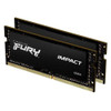 Kingston Fury Impact 32Gb Kit 2 X 16Gb Ddr4 3200Mhz Pc4-25600 Cl20 Sodimm Memory KF432S20IBK2/32
