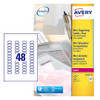 Avery Laser Mini Label 22X127mm 48 Per A4 Sheet Clear Pack 1200 Labels L7553-25 L7553-25