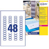 Avery Laser Mini Label 22X127mm 48 Per A4 Sheet Clear Pack 1200 Labels L7553-25 L7553-25