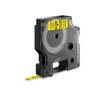 Dymo 43618 6mm x7m Black on Yellow Tape 43618
