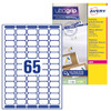 Avery Laser Mini Label 38X21mm 65 Per A4 Sheet White Pack 6500 Labels L7651-100 L7651-100