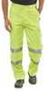 Beeswift Hi-Vis Poly Cotton Trousers Saturn Yellow Size 46S PCTENSY46S