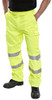 Beeswift Hi-Vis Poly Cotton Trousers Saturn Yellow Size 32 PCTENSY32
