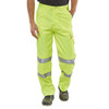 Beeswift Hi-Vis Poly Cotton Trousers Saturn Yellow Size 42T PCTENSY42T